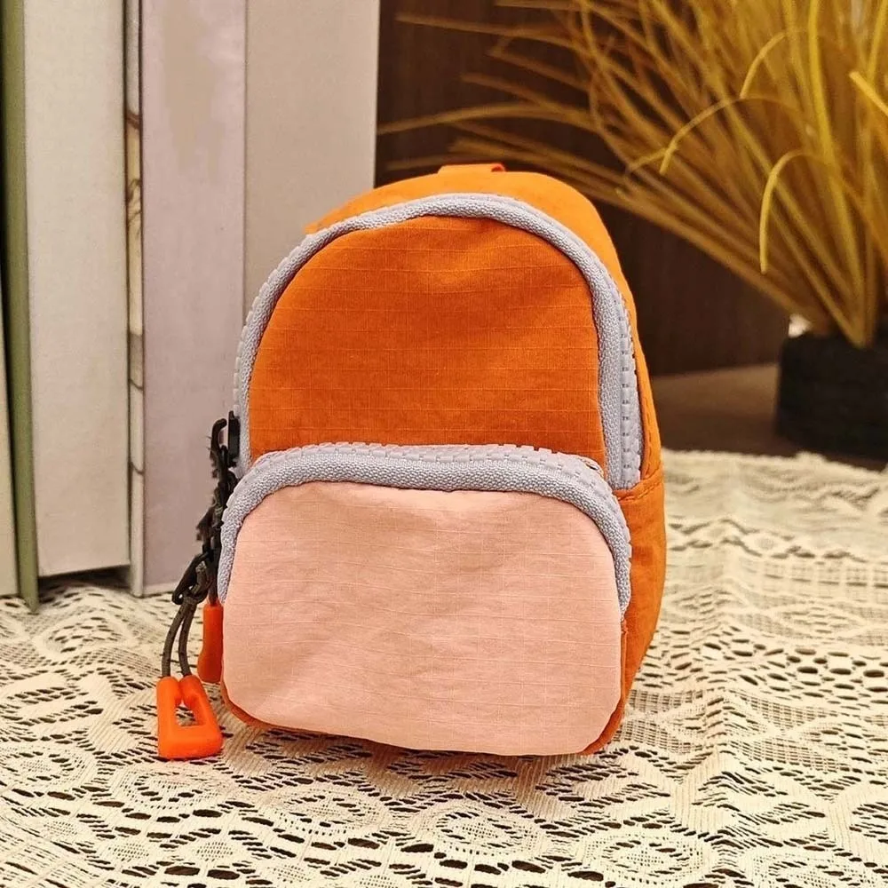 Square Hanging Neck Coin Purse Casual Anti-splash Water Oxford Cloth Mini Wallet Backpack Shaped Zipper Bag
