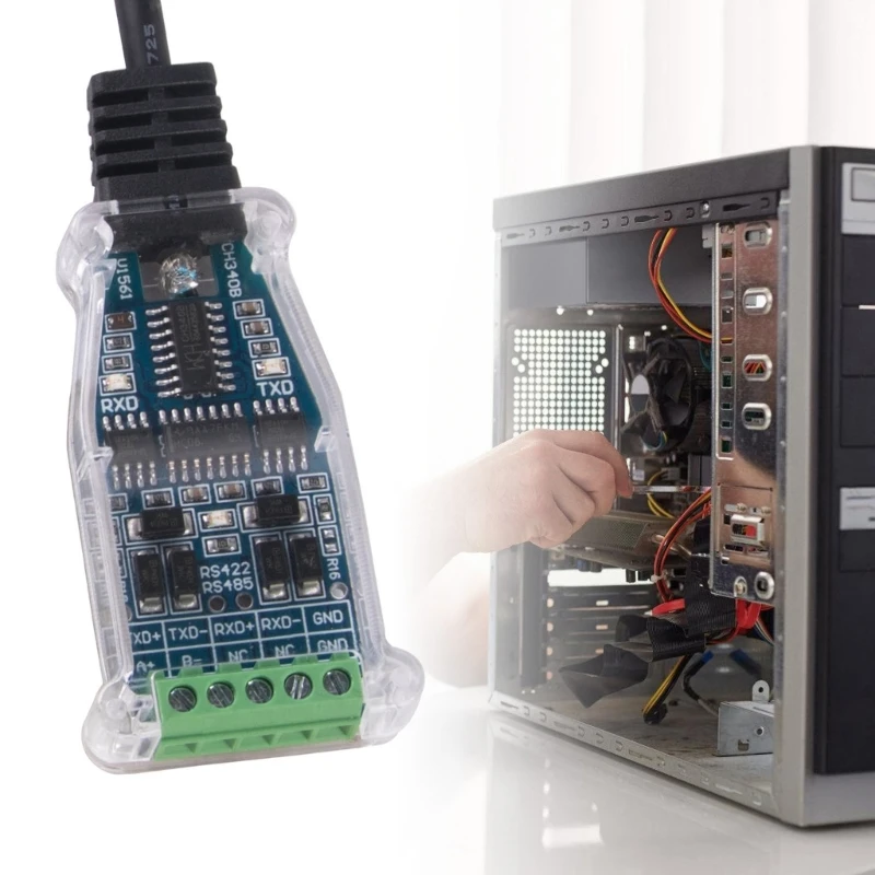 Cable adaptador módulo serie USB a RS485 con chip FT232RL Cable comunicación convertidor bloque terminales USB a