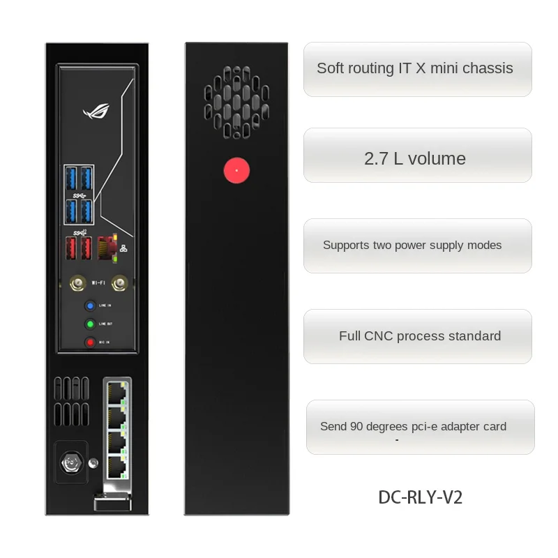 2022new Lzmod 2.7L mini DC-RLY soft route itx supports internal and external power supply