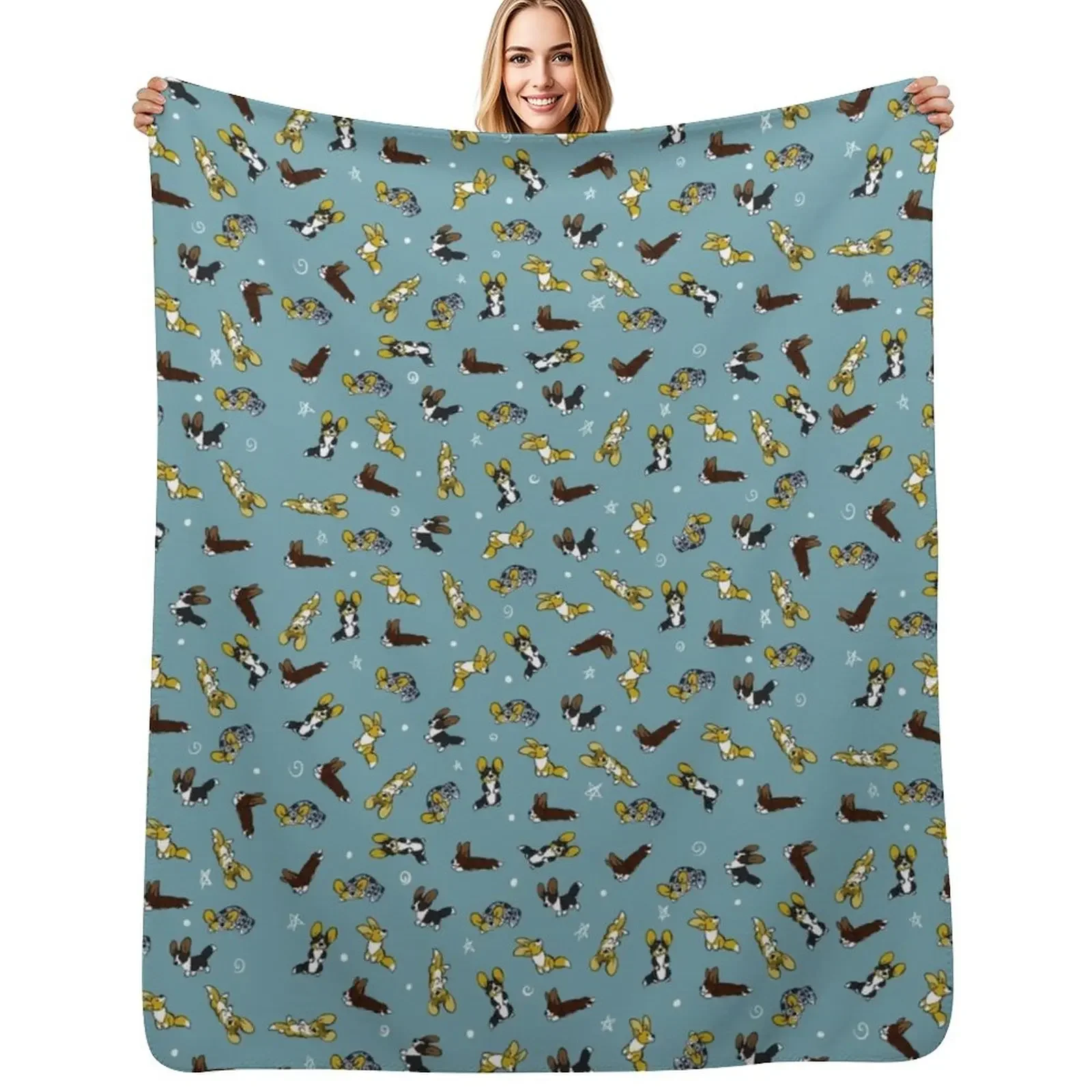 

Cardigan Welsh Corgi Scribbles Throw Blanket Blankets For Baby Extra Large Throw Decorative Sofa Blanket