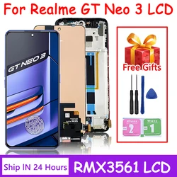 6.7âAMOLED For OPPO Realme GT Neo 3 RMX3560 lcd Display Touch Panel Screen Digitizer Assembly For Realme GT Neo3 RMX3561 LCD