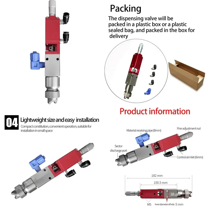 for Fan spray valve three anti paint inkjet valve low viscosity ultra wide spray valve