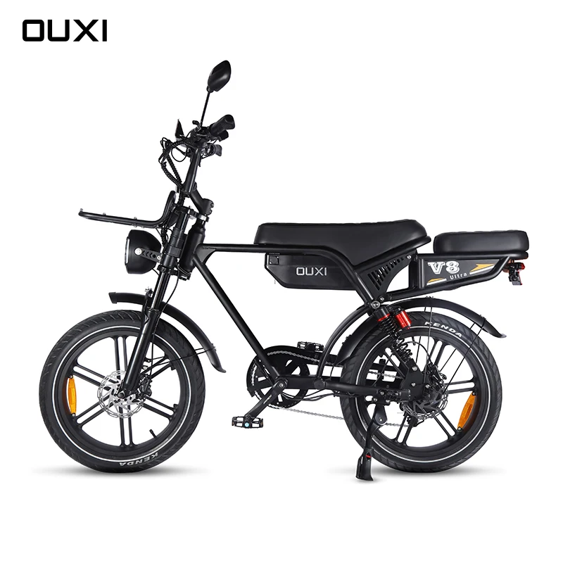 

OUXI Factory V8 Ultra Electric 48V Mountain Bike Rear Hub Motor Sport Style Dirt Bicycle Electric Bikes Fat Tire Bike V20 Pro