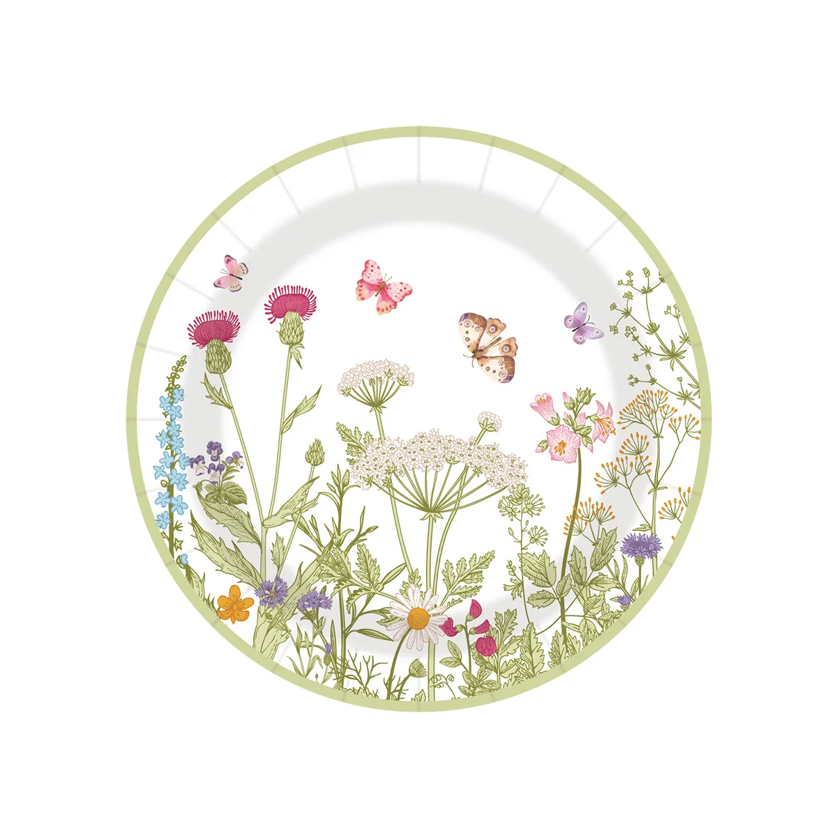 240 stks Lente Bloemen Verse Wegwerp Papier Servies Wildflower Plaat Verjaardagsfeestje Decoratie Feestartikelen Party