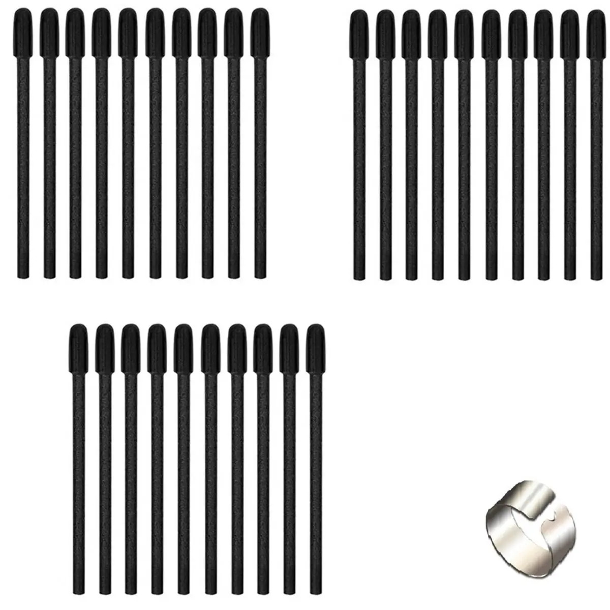 A86G Replacement Drawing Tablet Tips with Clip Smooth Pen Refills Set POM for Pro Pen 3 PTK470 670 870 DTH135