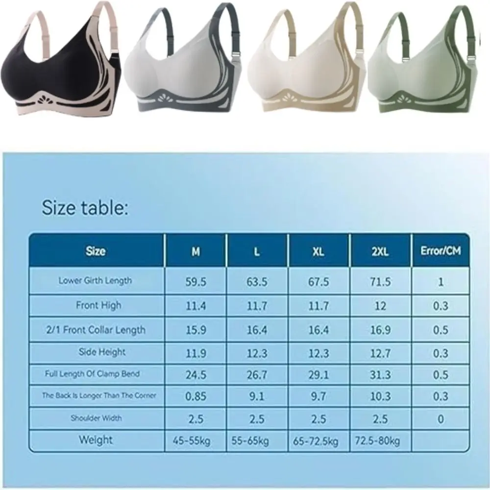 New Design Nylon Wireless Push Up Bra Seamless Design Cotton Liftup Bra Breathable High Support Underwear Bra Yoga Sports