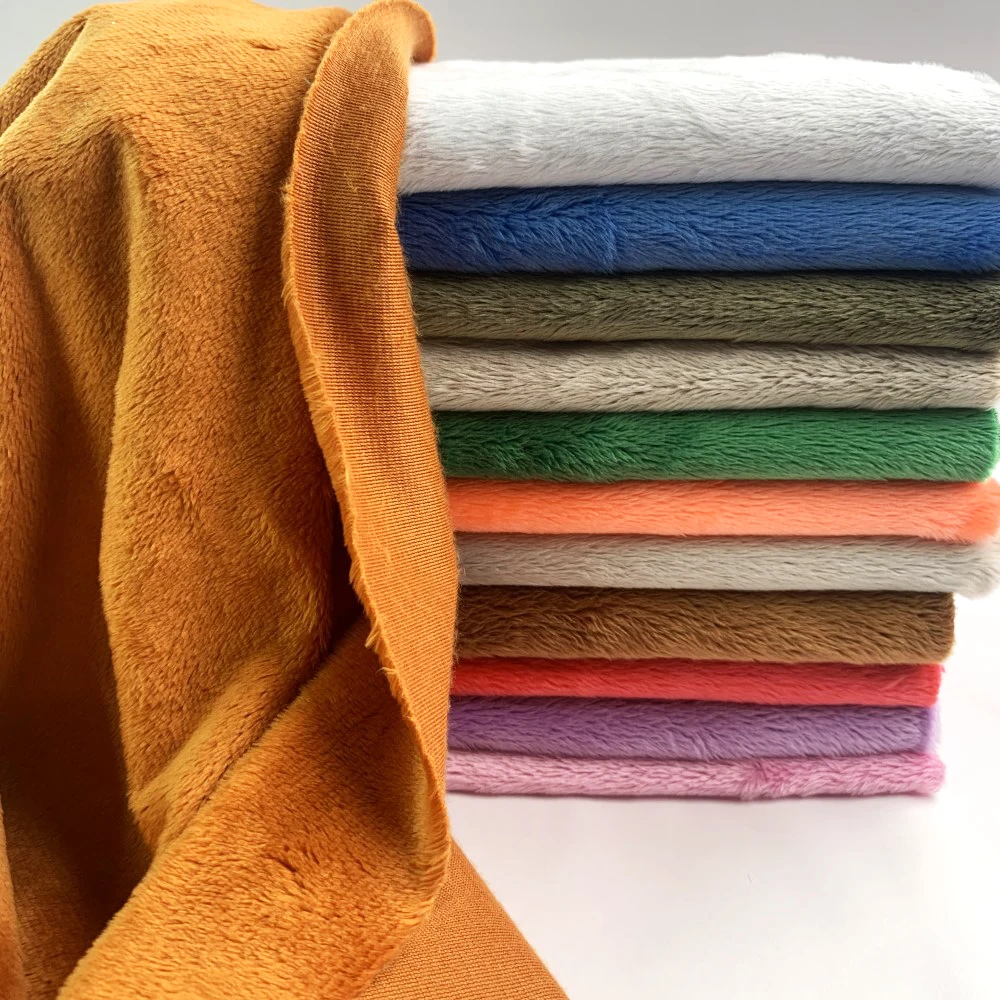 New 150x100cm 100%  Polyester Antibacterial DIY Sewing Fabric 5mm  Colourful Faux Fur Fabric Handmade Doll/costume Minky Fabric