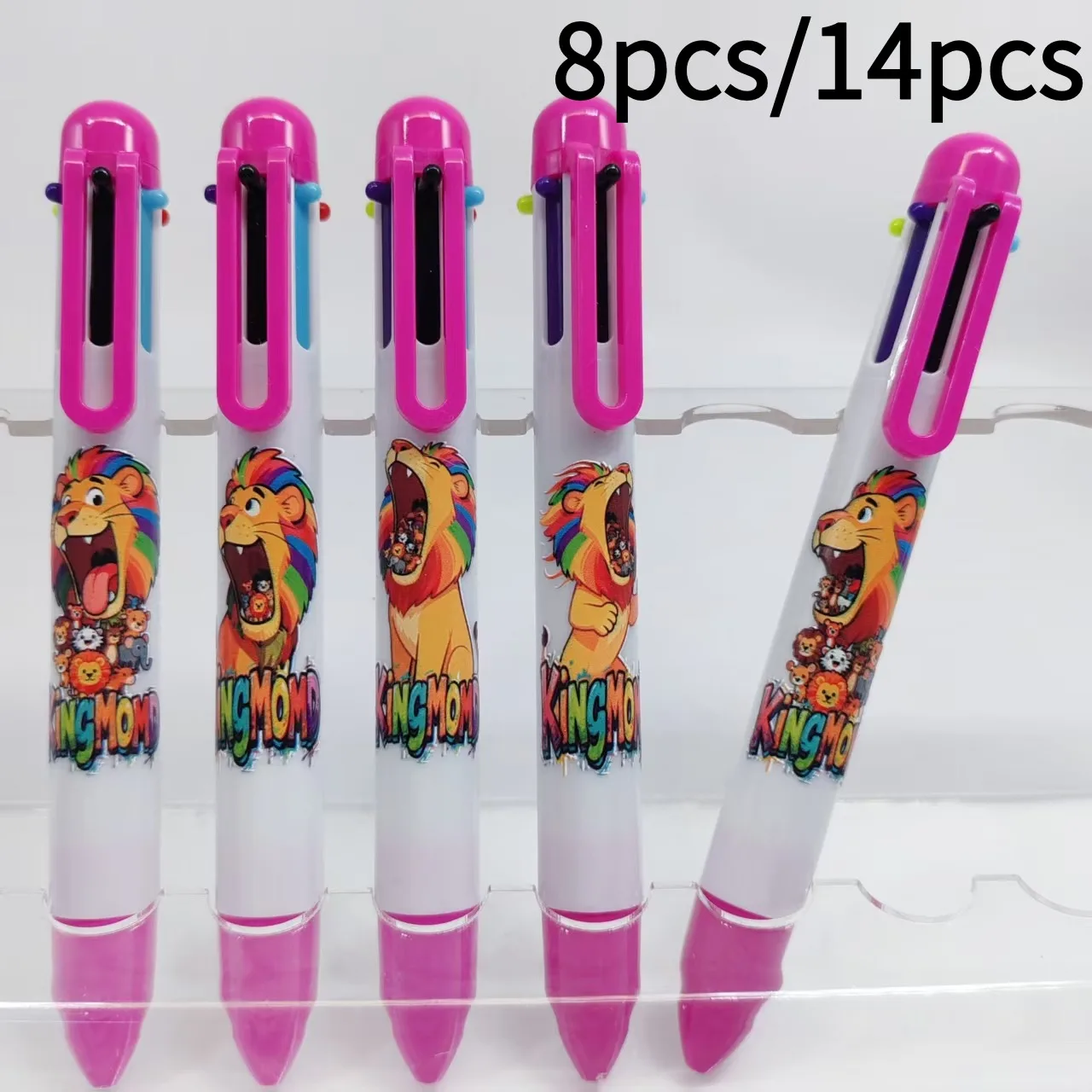

8 шт./14 шт., подарочная ручка на тему королевства животных, модная шариковая ручка серии Lion, студенческая ручка для письма, фирменный подарок, предпочтительный подарок