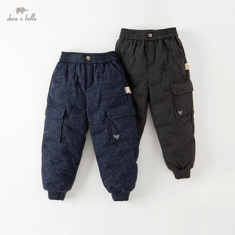 

Dave Bella Winter Kids Fleece Pant 2-11Y Children Clothing Winter Baby Girl Down Plus Thick Warm Trousers DB4224668