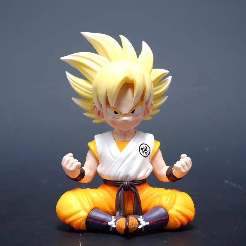 Dragon Ball Cute Q-Version Anime Figure Mini Roar Goku Gk Collectible Figurines Trendy Models Desktop Ornament Birthday Gifts