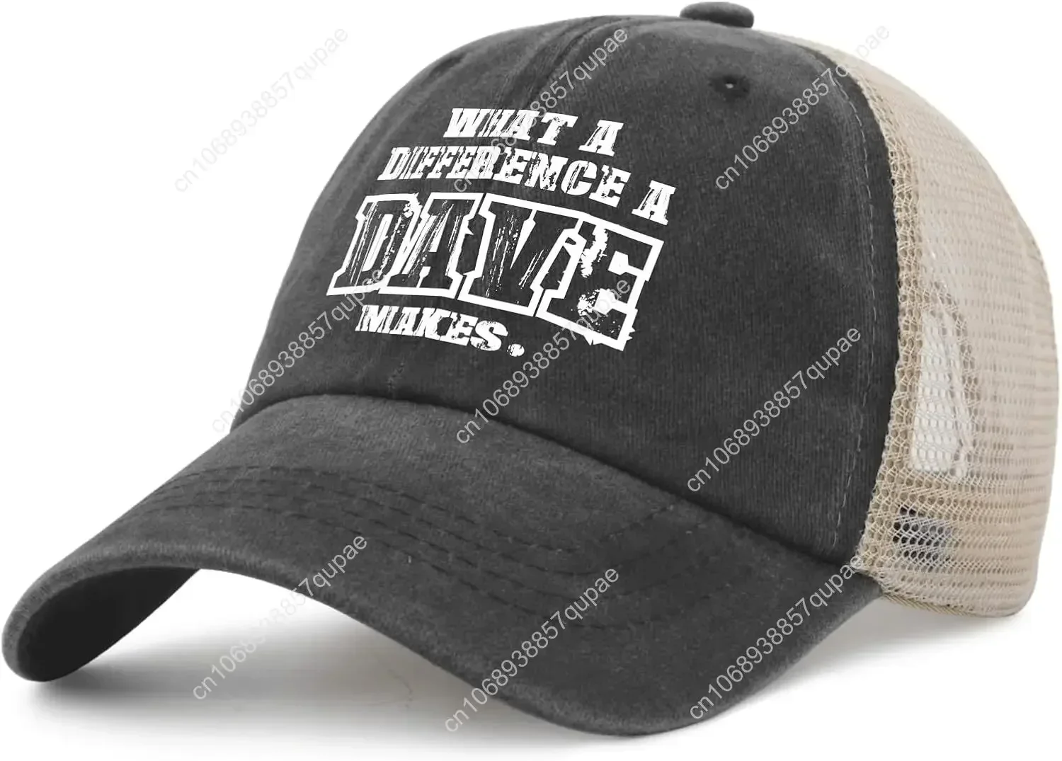 Funny Hat What A Differences A Dave Makes Hat for Men Baseball Hats with Design Caps