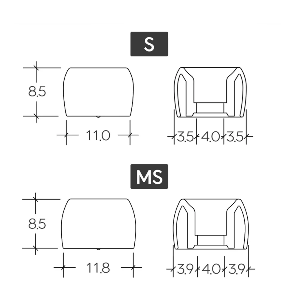 Divinus Prism Wide Bore LSR wkładki douszne do słuchawek z dyszą 4-6mm, wkładki douszne do słuchawek Dunu Davinci, AFUL Performer 5+2, JUZEAR — zdjęcie produktu 2