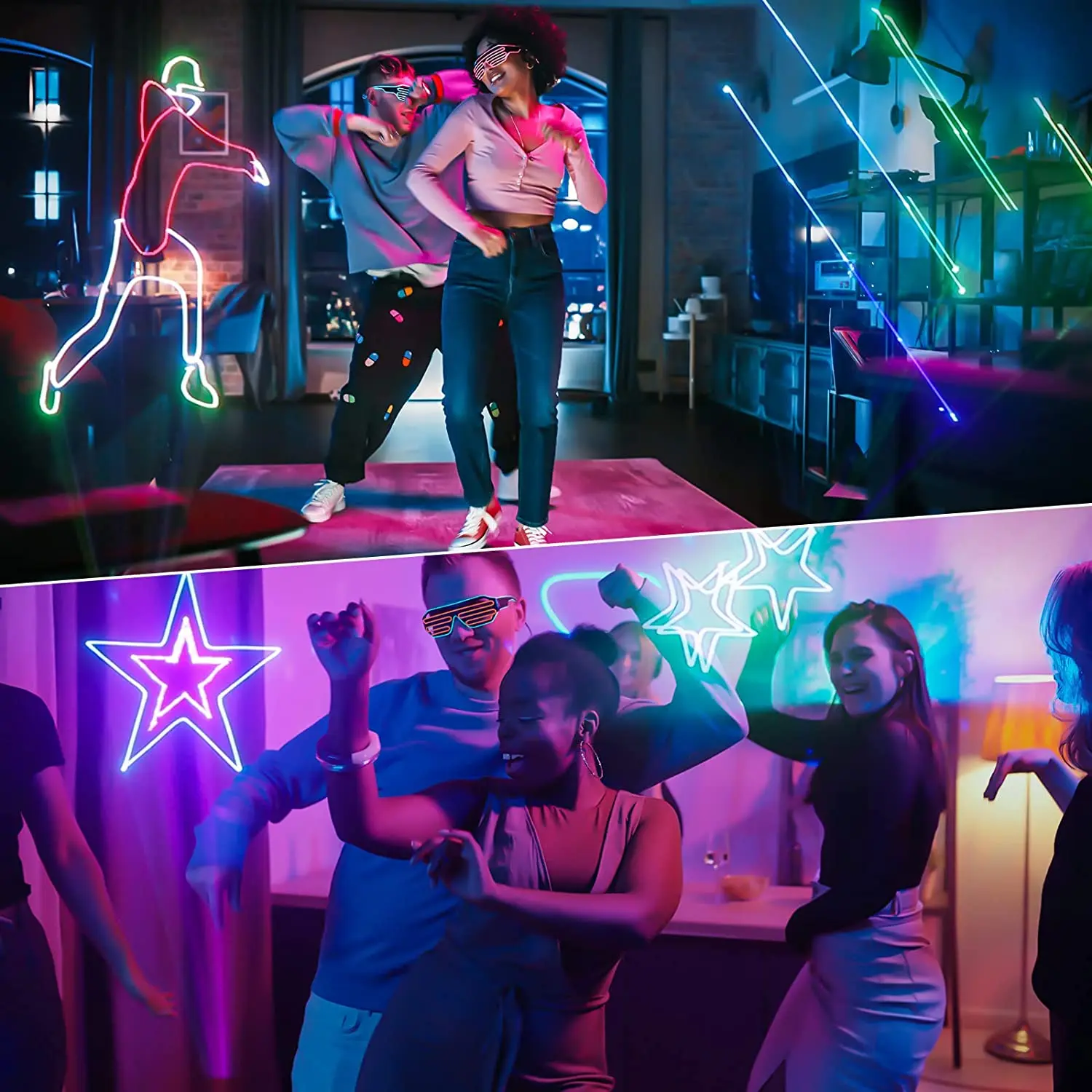 ضوء ليزر لحفلة DJ، جهاز عرض ليزر للرسوم المتحركة ثلاثي الأبعاد، ضوء رقص ديسكو ليزر DMX للتحكم عن بعد، شعاع RGB للمسح الضوئي المحيط #5