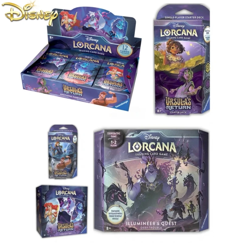 Original Disney Card Lorcana Series Ursula Returns Disney Starting Cards Supplement Pack Trading Game Collection Card Toys Gifts
