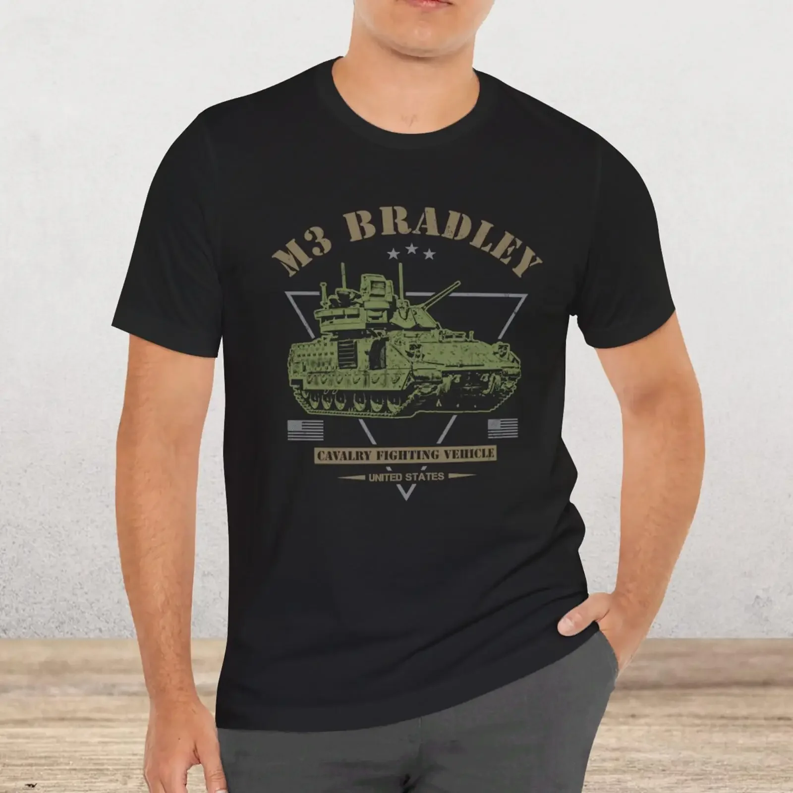 M3 Bradley Cavalry Fighting Vehicle T Shirt vintage Washed Versatile Breathable streetwear Soft Stretched fashion Comfortable