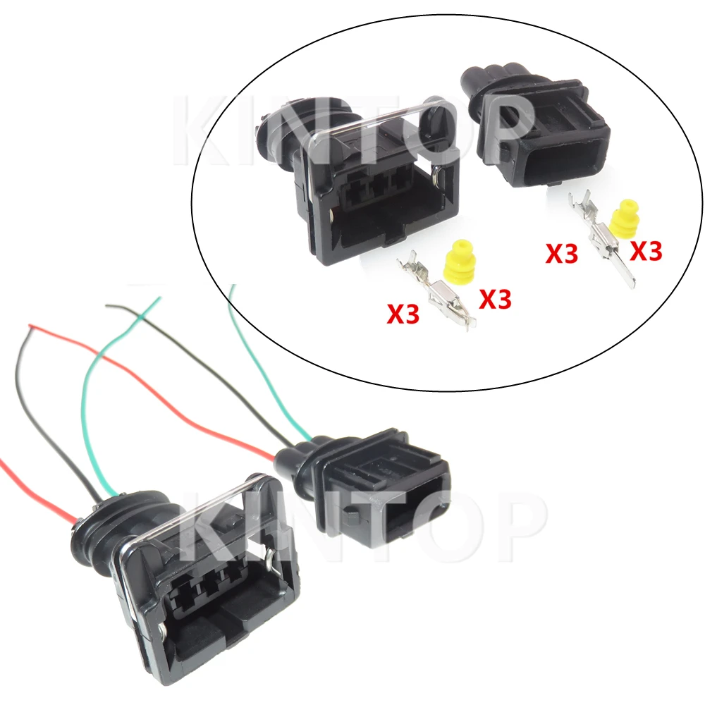 

1 Set 3 Pins Car Waterproof Wire Connector 282191-1 282729-1 1-962581-1 Automotive Throttle Sensor Wiring Harness Socket Starter