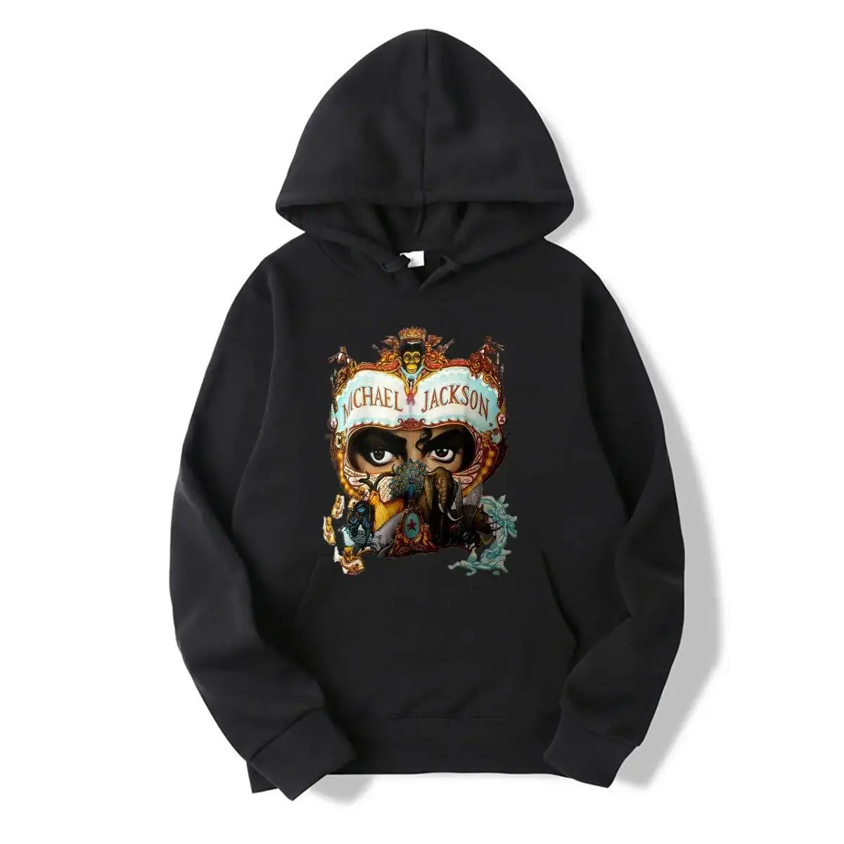 ملابس الشارع القوطية العتيقة 1992 مايكل جاكسون جولة حول العالم الخطير هوديس ملابس رياضية فضفاضة غير رسمية للجنسين #1