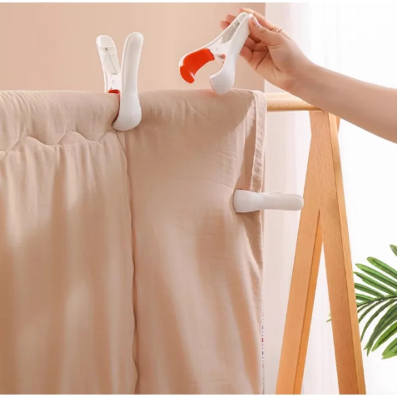 Clothes Pegs 10x7cm Windproof Clips Pack of 2 for Quilt Drying Non Slip No Mark Clothes and Bed Sheet Fixing Clamp