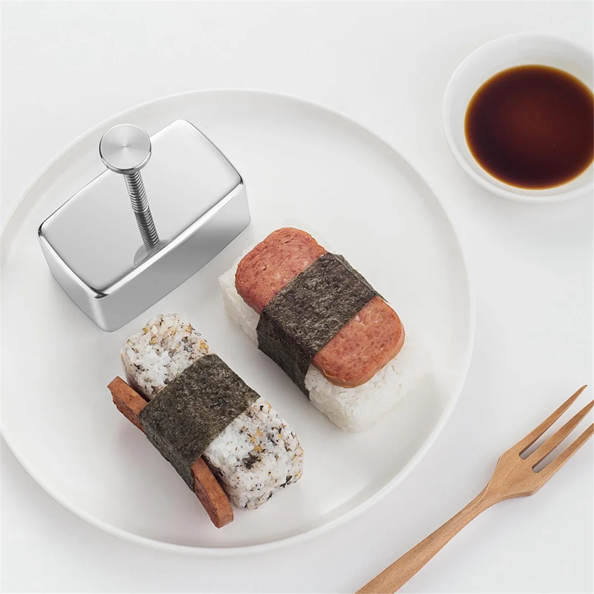 3Pack Onigiri Mold Stainless Steel, Musubi Mold Rice Mold Kit, Maker Press, Classic Triangle Rice Ball Maker Sushi Mold