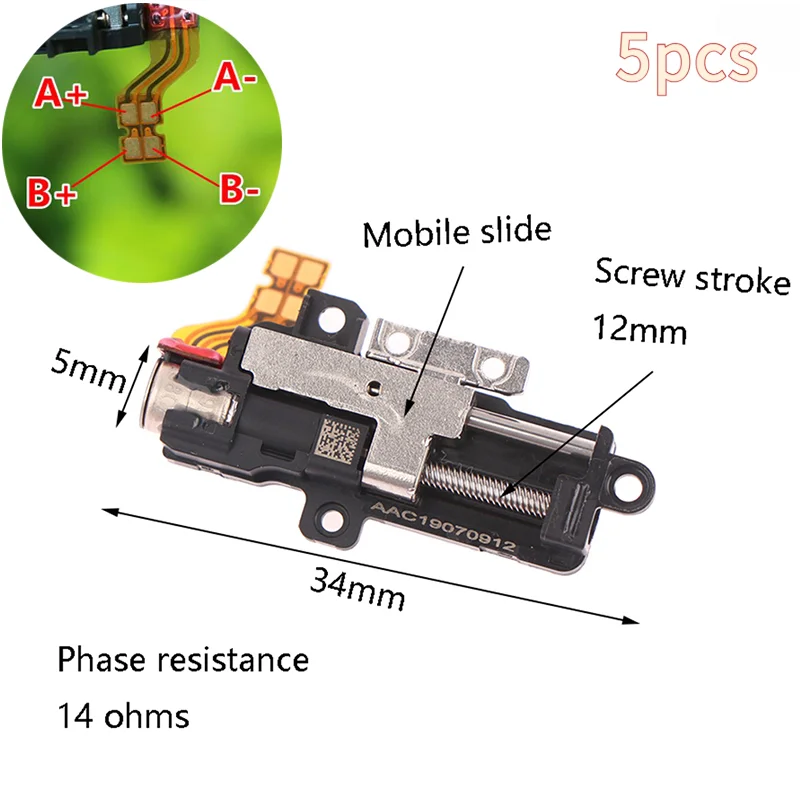5pcs Precision Planetary Deceleration Lift Mini Push Rod Motor DC3V Screw Slide Stepper Motor Long Linear Actuator