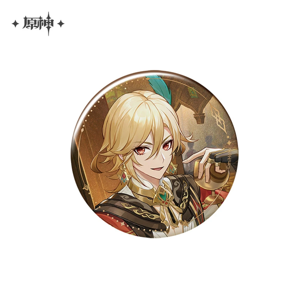 58 มม.เกม Genshin Impact Faruzan Alhaitham Kaveh คอสเพลย์เครื่องแต่งกาย Badge Pin SPTE Tinplate เข็มกลัด Prop