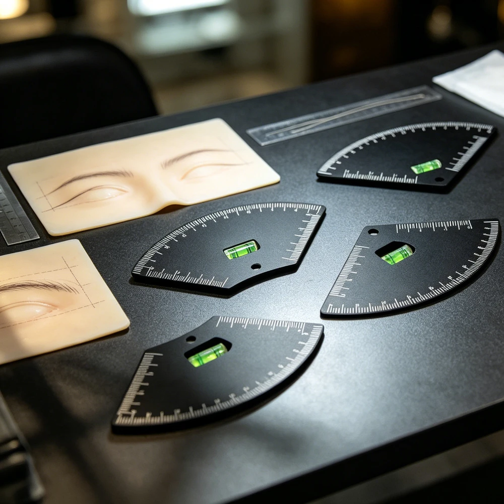 Eyebrow Tattoo Makeup Tools for Beginners Quick Eyebrow Design Eyebrow Auxiliary Ruler Positioning Ruler Tattoo Accessories 1PCS