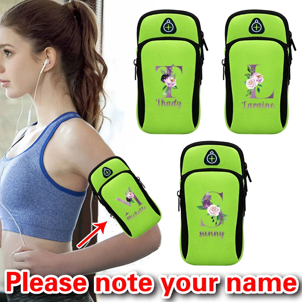 

Personalized Customized Mobile Phone Bag with Earphone Hole Simple Printed Outdoor Waterproof Fitness Arm Bag