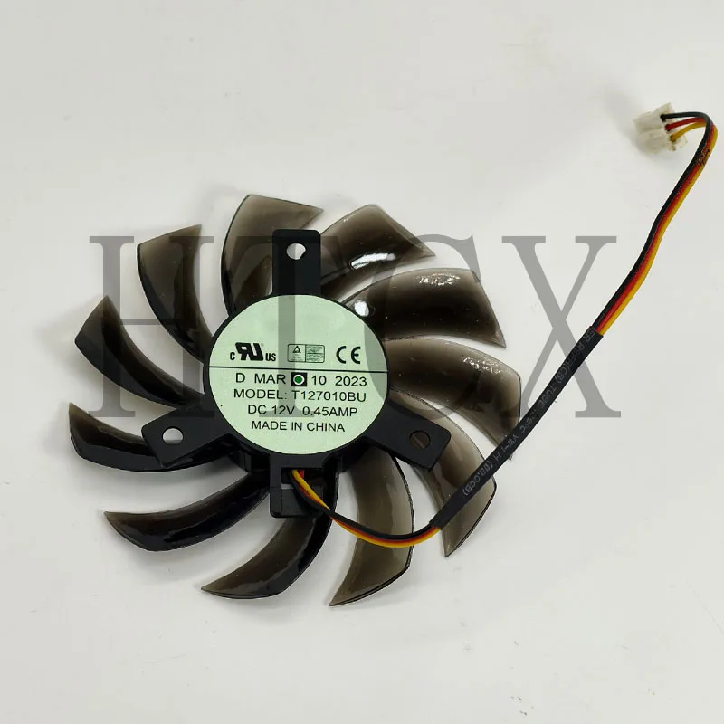 Graphics Cooling Fan T127010BU DC12V 0.45A 3Lines Computer Cooler  New