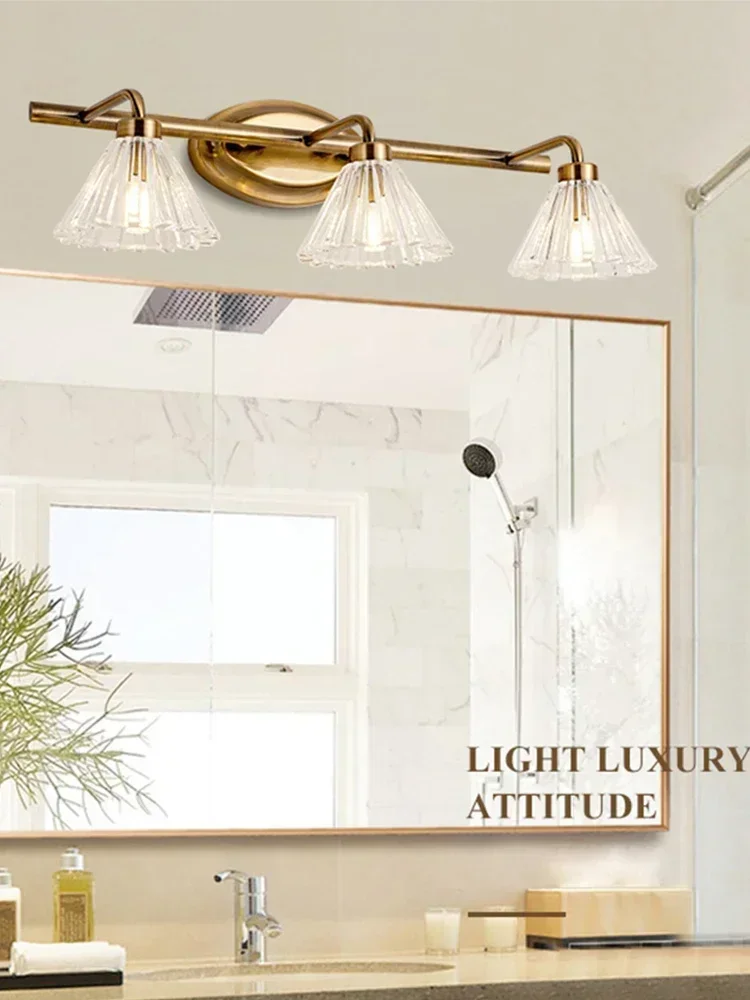 Fashion advanced mirror retro headlight Bathroom Hotel Mirror cabinet Bathroom Washroom Villa mirror headlight