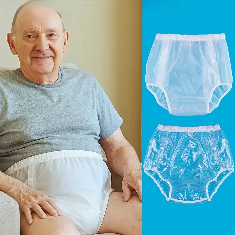 TPU Transparent Briefs Elderly Patient Incontinence Diaper Use Underwear Washable Reusable Adult Protective Leakpoof Layer Wear