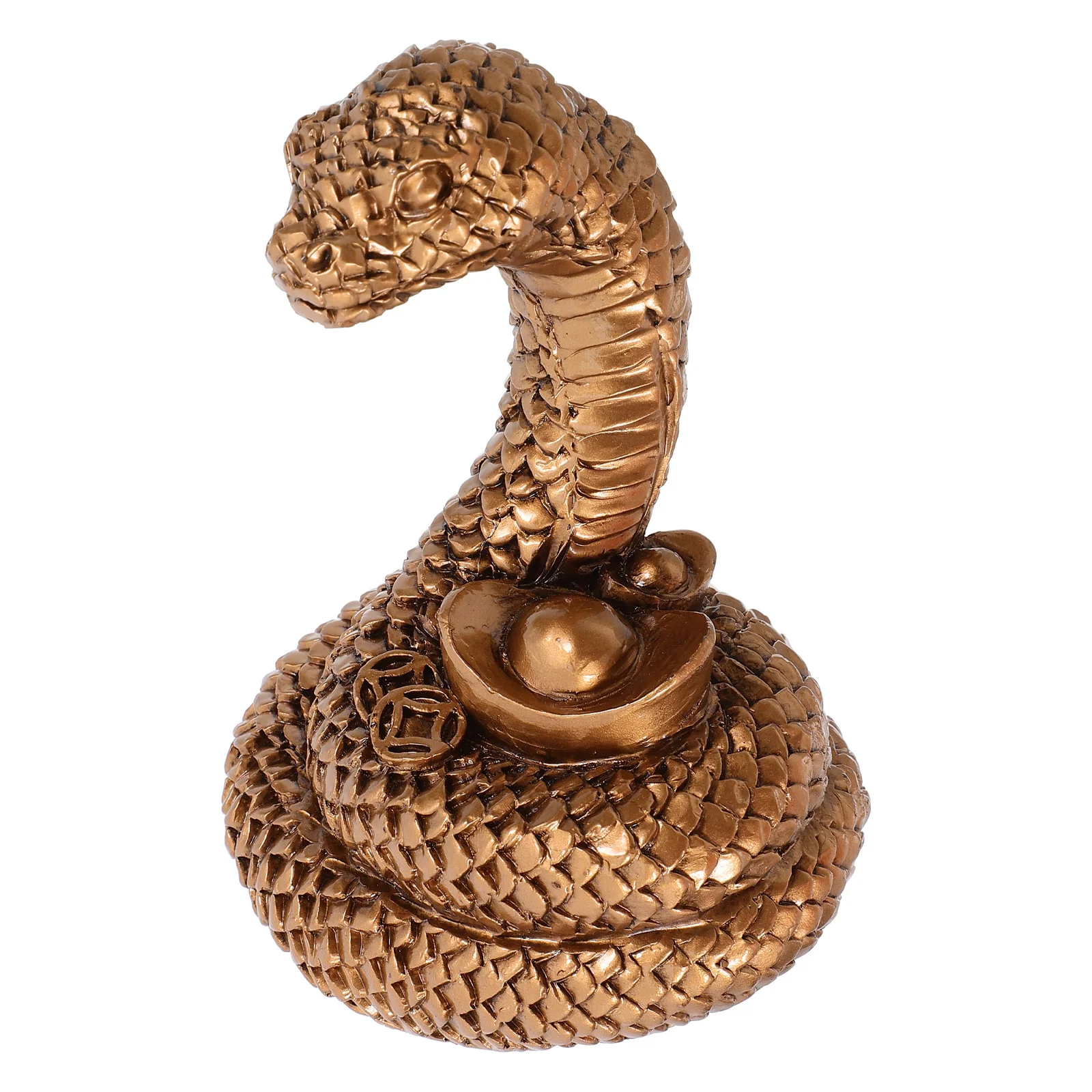 

Exquisite Resin Snake Statue Lifelike Animal Decor Lightweight for Home Garden Yard Balcony Desktop Decoration