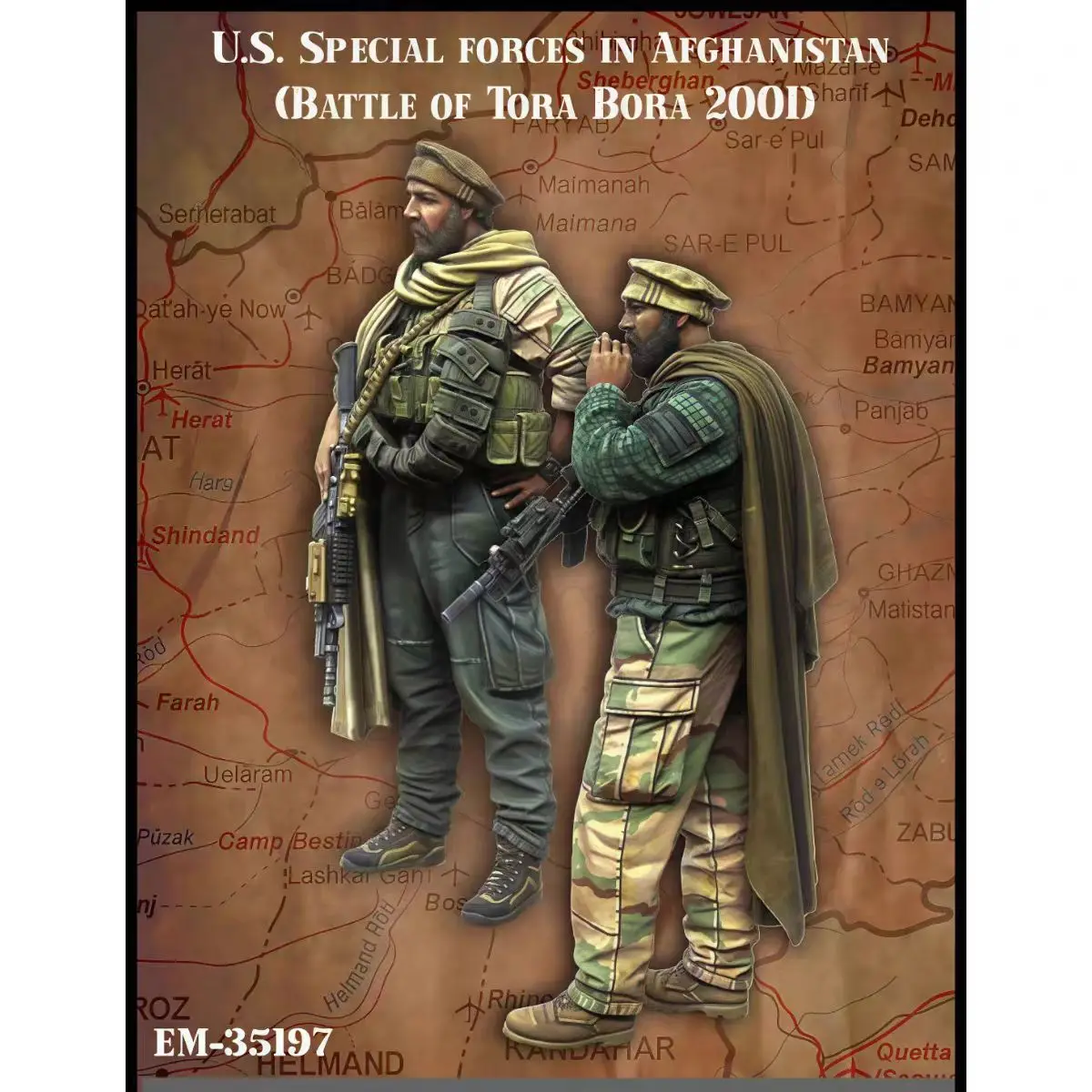 1:35 Modellbausatz aus Kunstharz 35789 2001 US-Spezialeinheiten, die in Afghanistan stationiert waren
