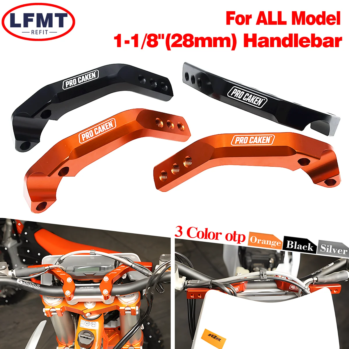 

Motorcycle 1/8"28mm CNC Handguard Support Mount Bracket Handlebar Guard Clamp For KTM Husqvarna Honda Yamaha Kawasaki Suzuki