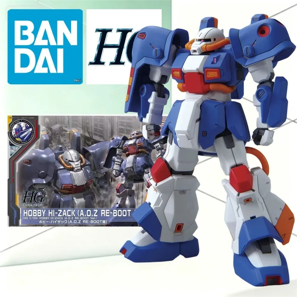 Bandai HG 1/144 Hobby Hi-Zack A.O.Z RE-BOOT Blue White Orange Mecha Model Z Gundam Side-F Limited DIY Collectible Display