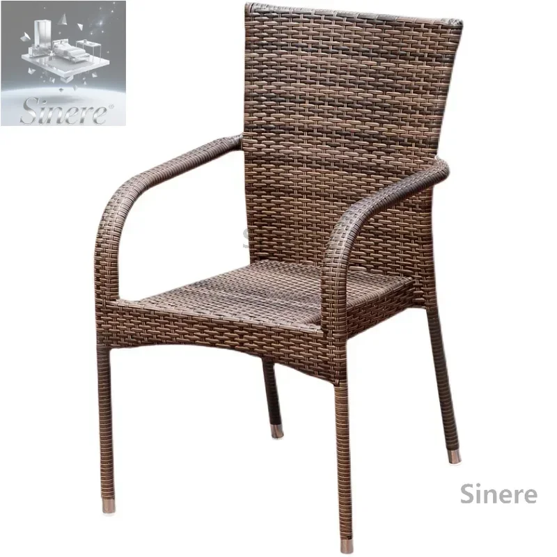 

Rattan chair Household elderly chair Rattan back chair Balcony casual woven stool Single small Single Teng