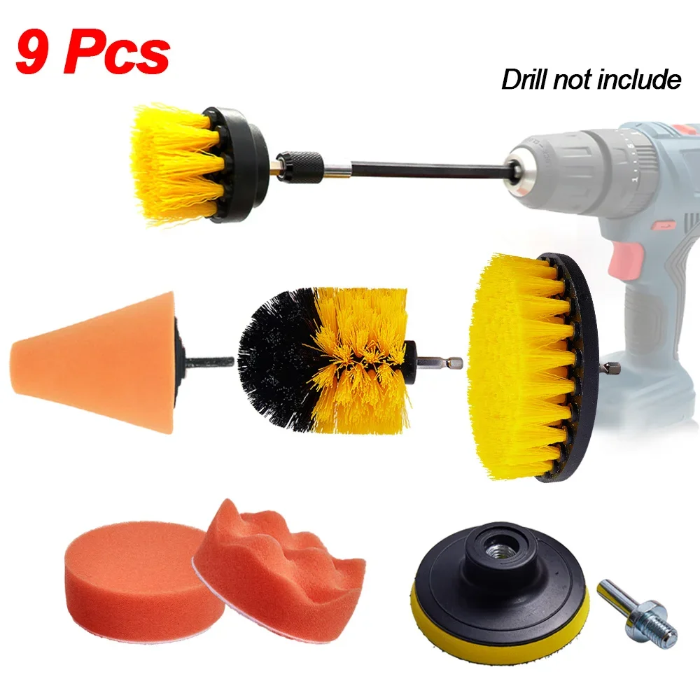 Detailing Brush Set Power Scrubber Drill Brushes Car Polish Pads Car Cleaning Brush For Car Air Vents Rim Dirt Dust Clean Tools image 2