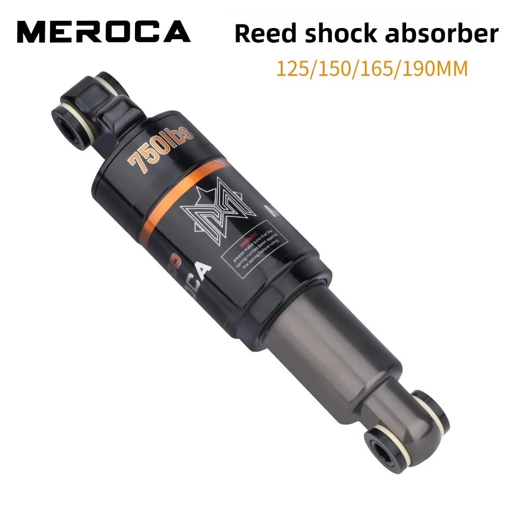 MEROCA Bicycle Rear Shock Absorber 125/150/165/190mm Electric Scooter Shock Absorber Mountain Bike Oil Spring Shock Absorber