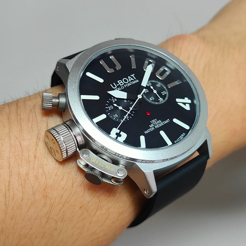 

Popular Superb U-BOAT Brand Geneva Watches For Mens Multifunction Chronograph WristWatch Business Sport AAA Male Clocks