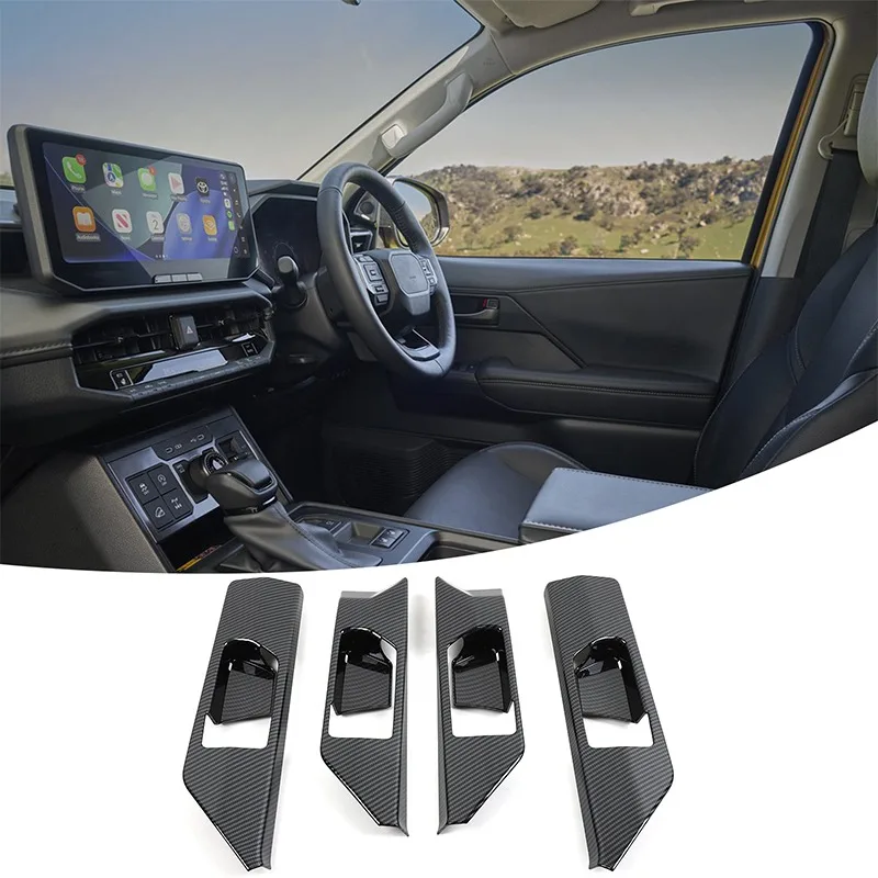 

For Toyota Hilux 2026+ ABS carbon fiber car door inner handle frame decorative sticker Car interior protection accessories
