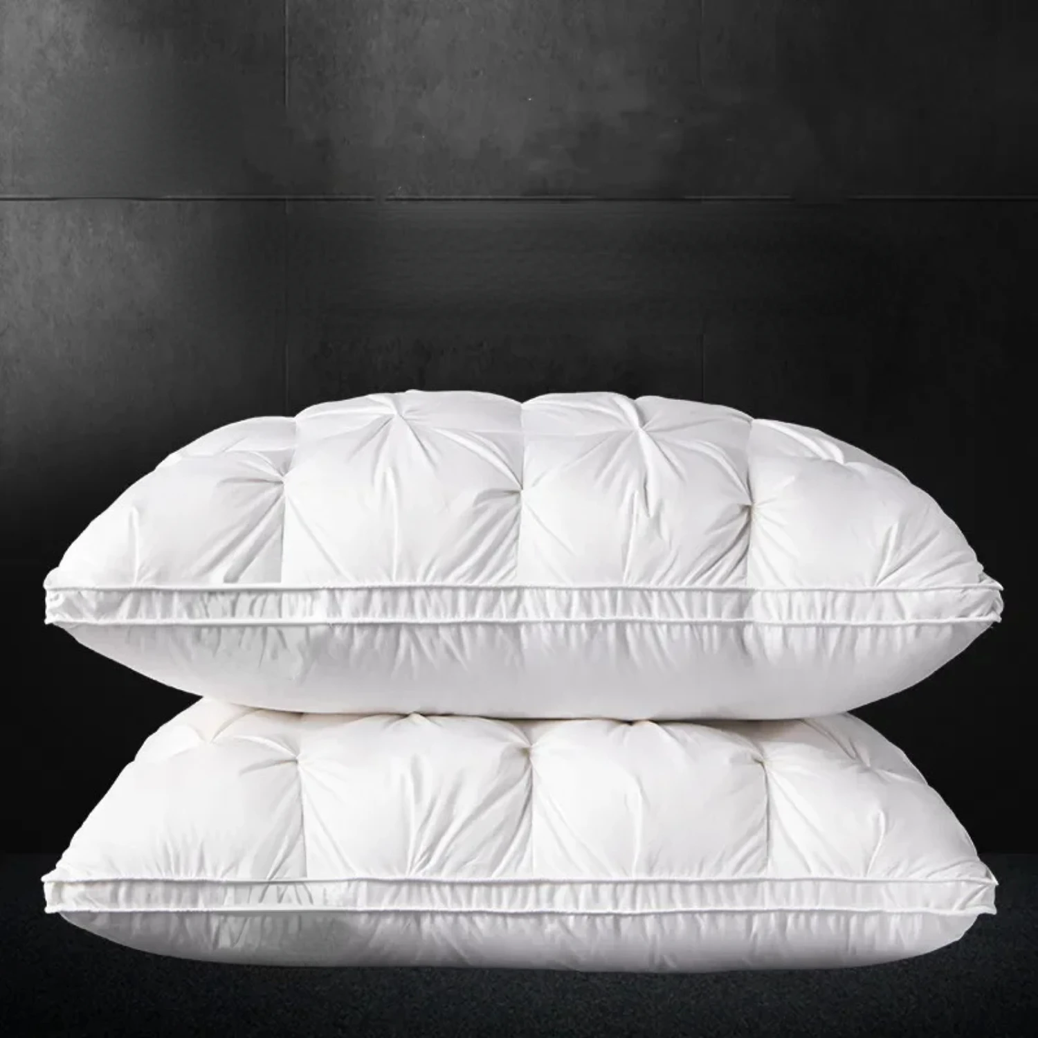 Luxurious High-End Soft White Goose Down Pillow - Ultimate Comfort Experience with Plush Cotton Cover - Innovative 3D Cervical P