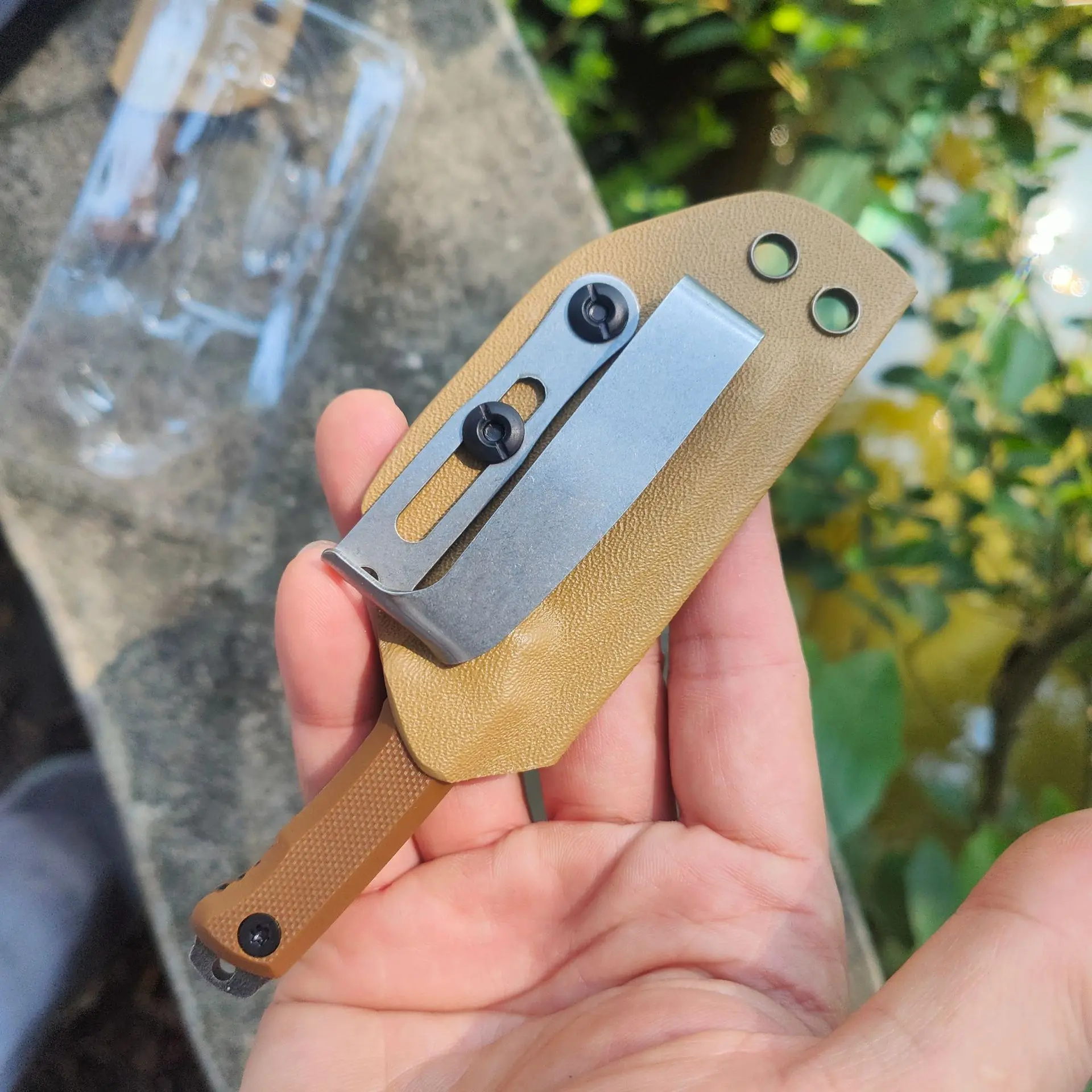 2025 جديد G10 مقبض التخييم في الهواء الطلق بقاء شفرة مثبتة سكين مستقيم 420 الفولاذ المقاوم للصدأ سكاكين الرقبة الحادة مع غمد كيديكس