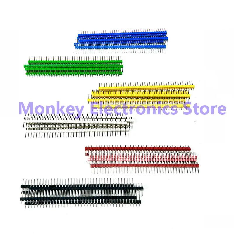 

30PCS 40 Pin Header 2.54mm Single Row Male Header Connector Kit PCB Pin Strip Breakable Pin