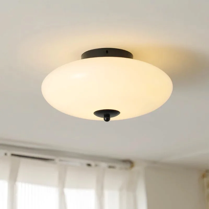 Middle French Cream Style Ceiling Lights Entrance Hallway Balcony Bauhaus Glass Bedroom Study Room Living Creativity LED Fixture