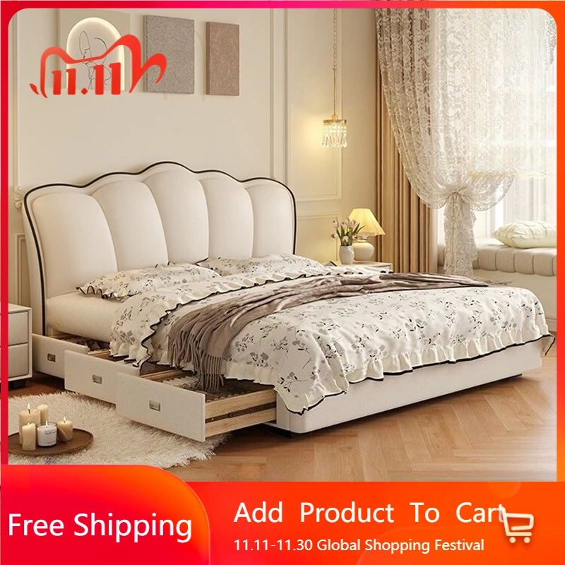 

Storage Bedroom Bed Frame Baby Children Luxury Modern Girls Multifunctional Massage Bed Mobile Muebles Lounge Suite Furniture