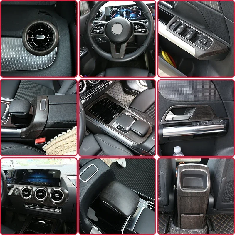

Oak Wood Grain For Mercedes Benz B GLB Class W247 X247 2020 Car Interior Decoration Cover Trim Stickers Car Accessories