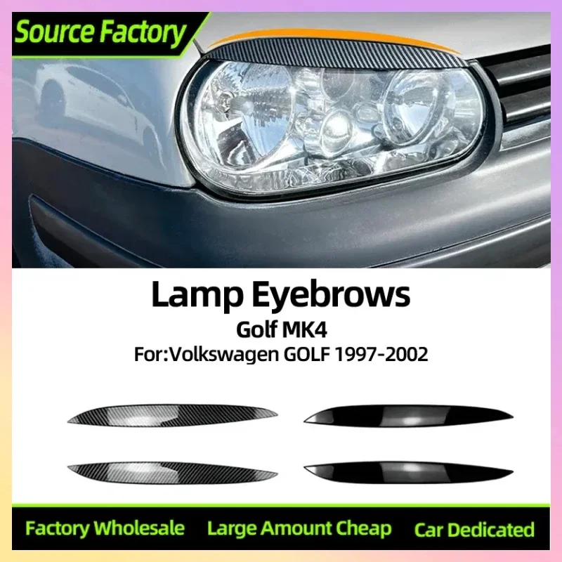 

Interior Mouldings 2025 Popular Car For Volkswagen Golf MK4 1997-2002 High-Quality Front Headlight Eyebrow Car Exterior Modifica