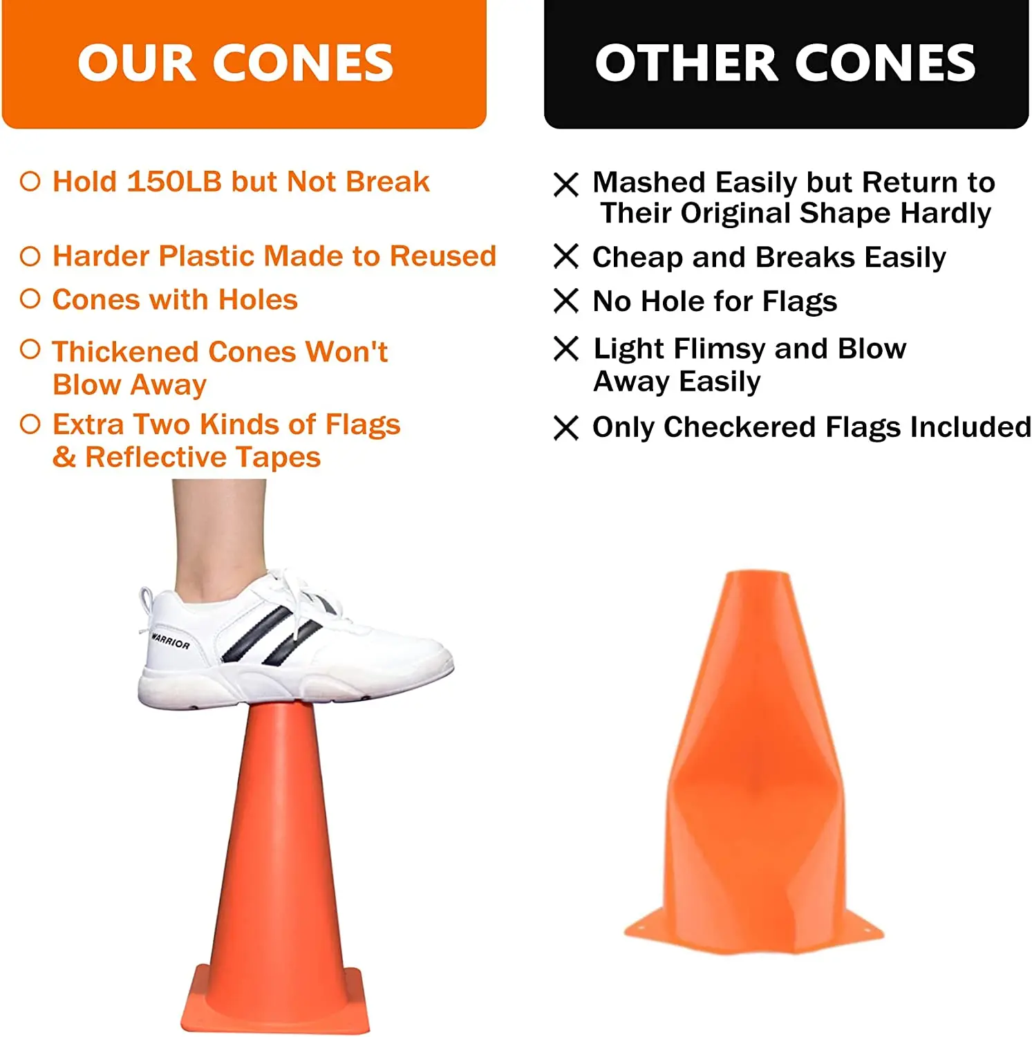 10pcs Football Training Equipment Skate Marker 10 Inch Traffic Cones Sports Set Roller Soccer Obstacle Barrel Marking For Kids