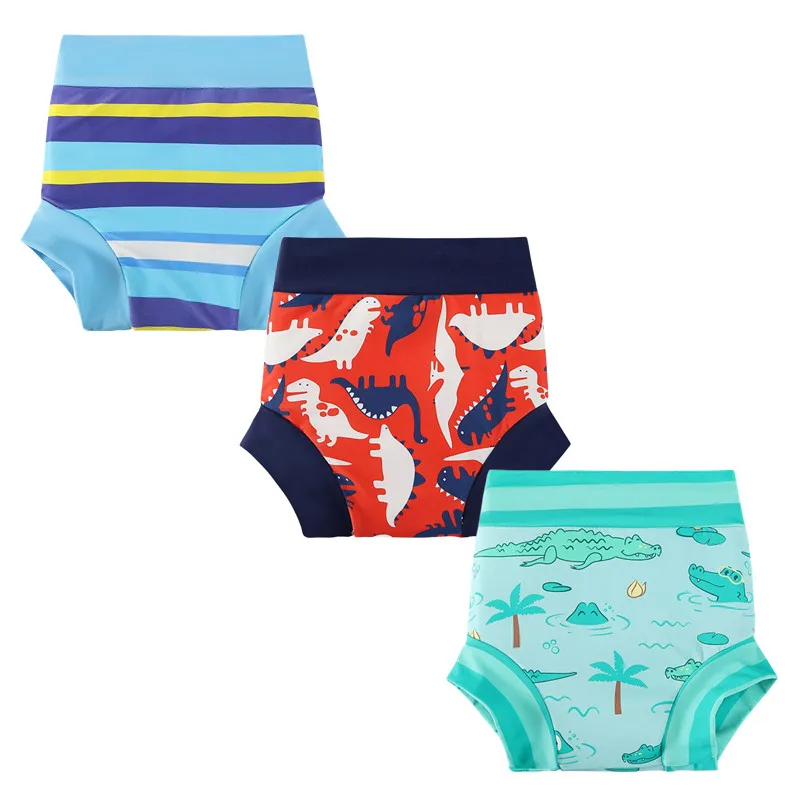 Waterproof Swimming Diaper Newborn Baby High Waist Swim Nappies Washable Sunproof Baby Swimwear Cloth Nappys