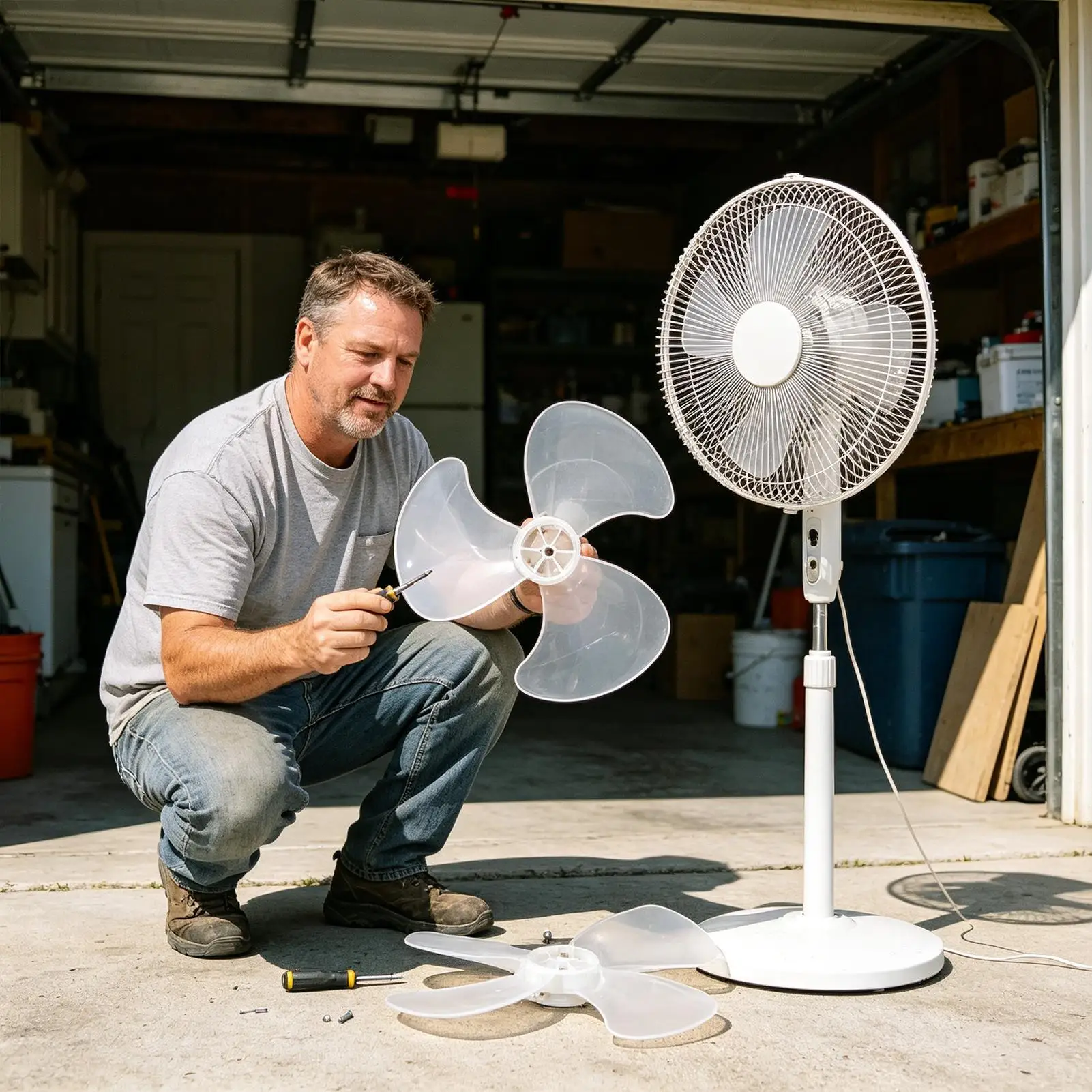 12 Inch Household Plastic Fan Blade Three Leaves  For Pedestal Transparent Table Stand Fanner General Accessories Home