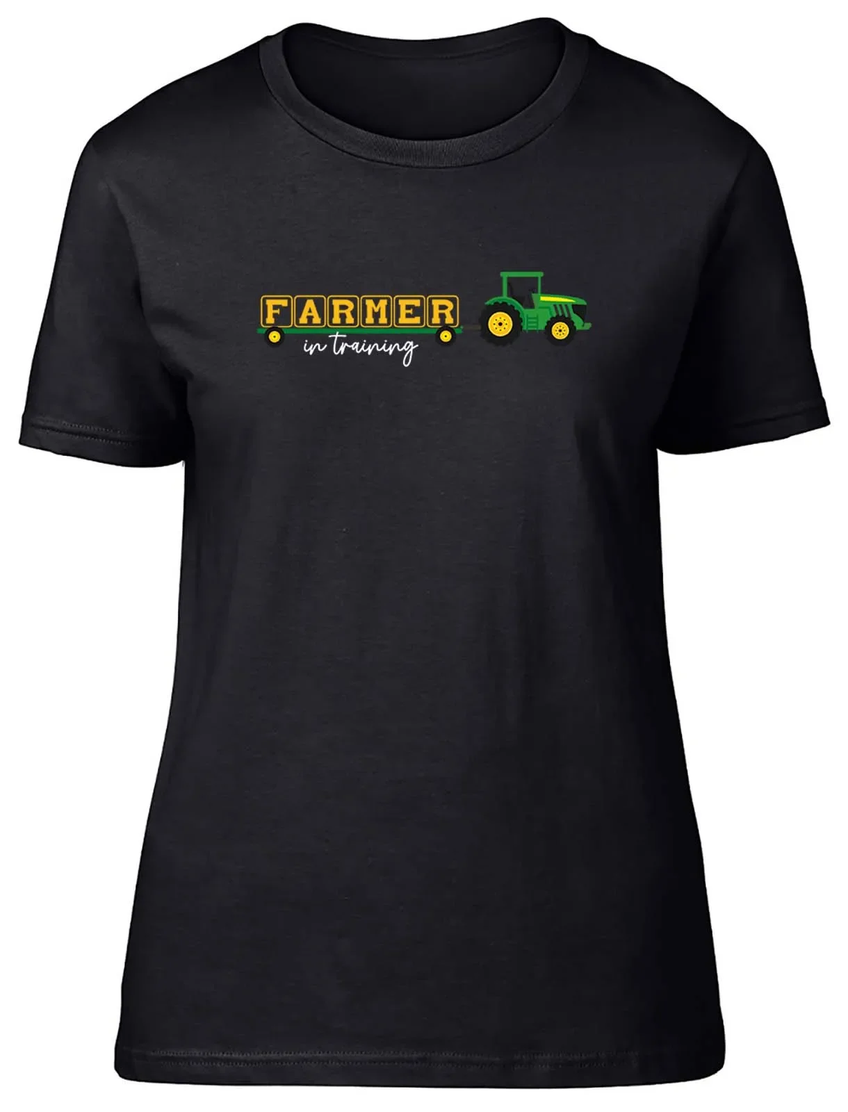 Farmer in Training Womens T-Shirt Farm Farming Tractor Lover Ladies Gift Tee